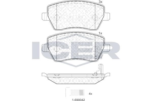 ANDEL 181748 - Brake Pad Set, disc brake