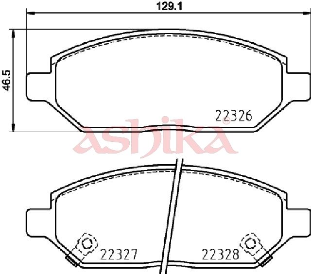 ASHIKA 50-00-0407 Brake Pad Set, disc brake