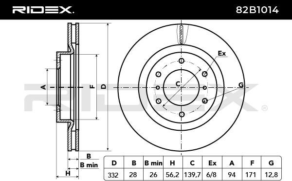 спирачен диск RIDEX