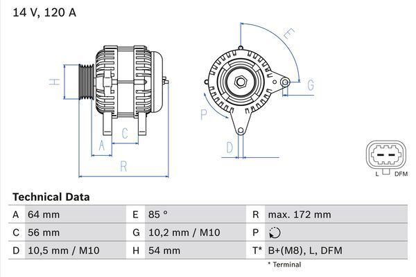 Генератор, Bosch 0986049990