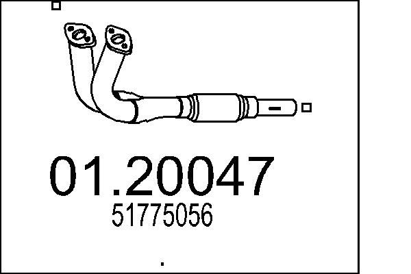 MTS kipufogócső 01.20047