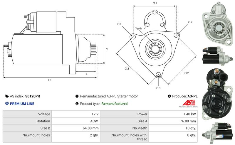 AS-PL S0120PR Starter