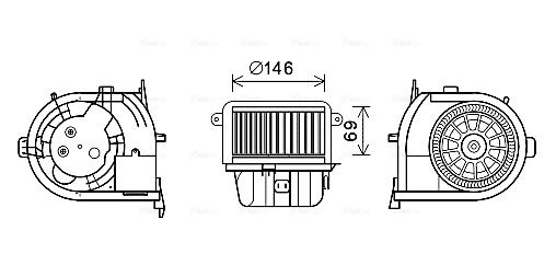 AVA QUALITY COOLING Utastér-ventilátor RT8591