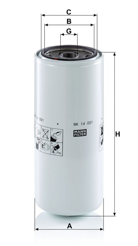 MANN-FILTER WK14001 Fuel Filter