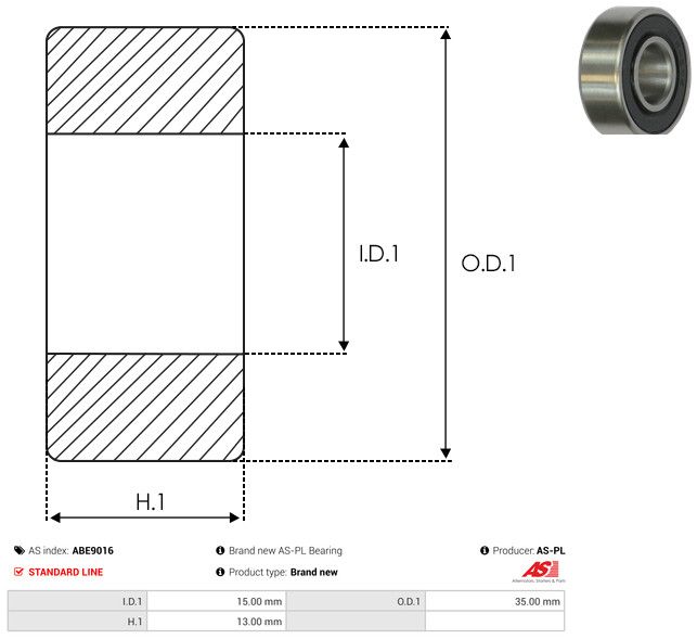 AS-PL ABE9016 Bearing