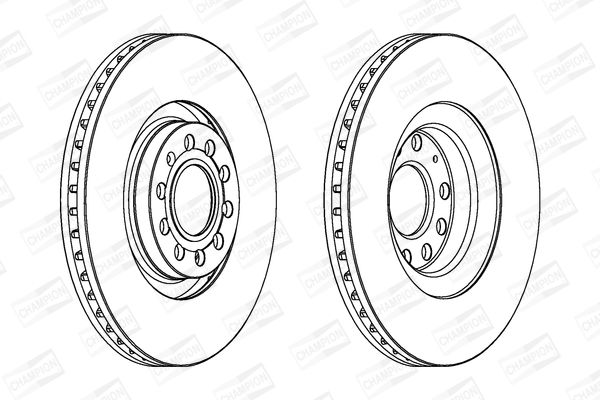 CHAMPION Volkswagen диск тормозной передний Audi A4,A6 2.7/4.2 98-