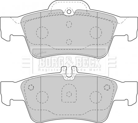 Комплект гальмівних накладок, дискове гальмо, Borg & Beck BBP1798