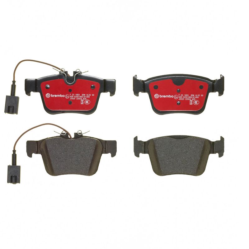 Piduriklotsi komplekt, ketaspidur, BREMBO P 23 180X