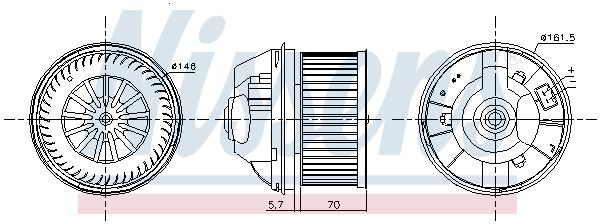 Вентилятор обігрівача FORD (вир-во Nissens)