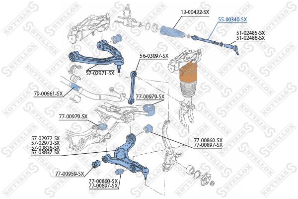 STELLOX 55-00340-SX Inner Tie Rod