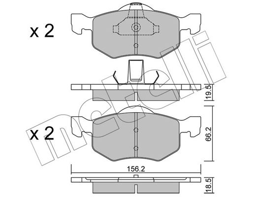 Metelli Brake Pad Set, disc brake 22-0609-0