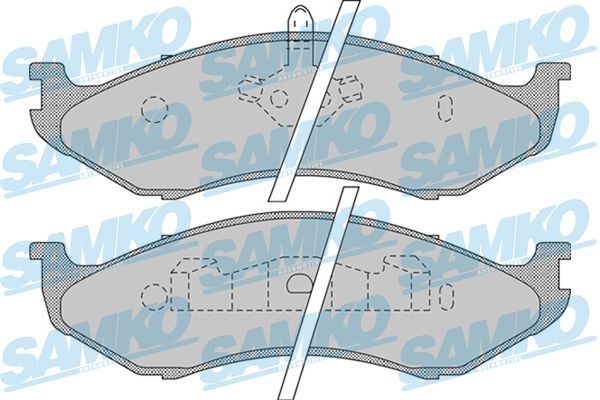 Комплект гальмівних накладок, дискове гальмо, Samko 5SP896