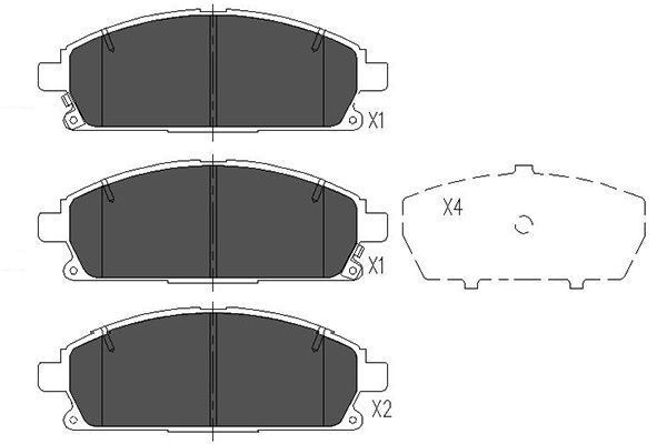 KAVO PARTS fékbetétkészlet, tárcsafék KBP-6515