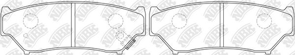 Комплект гальмівних накладок, дискове гальмо, Nibk PN9301