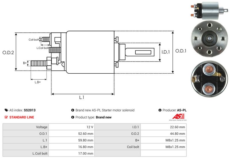 AS-PL SS2013 Solenoid Switch, starter
