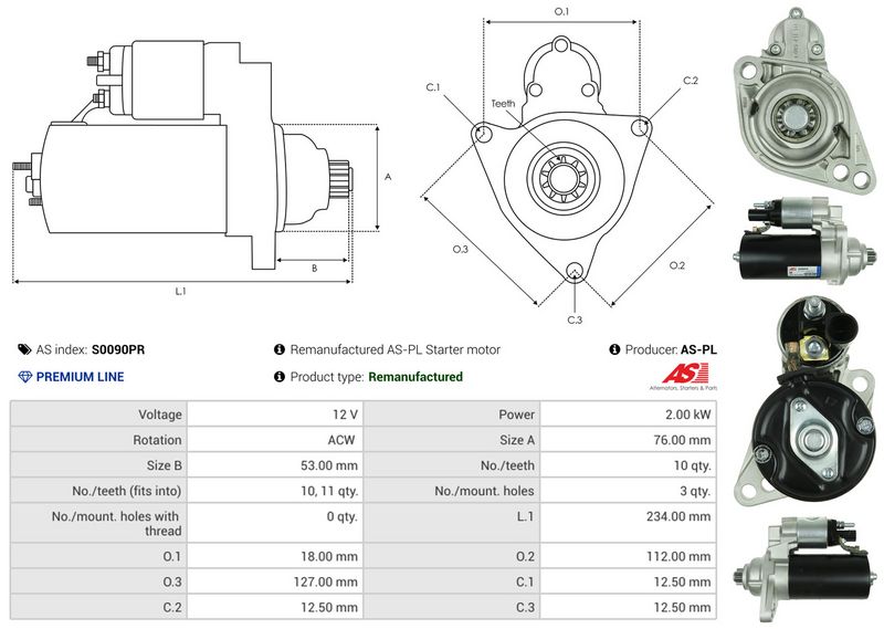 AS-PL S0090PR Starter