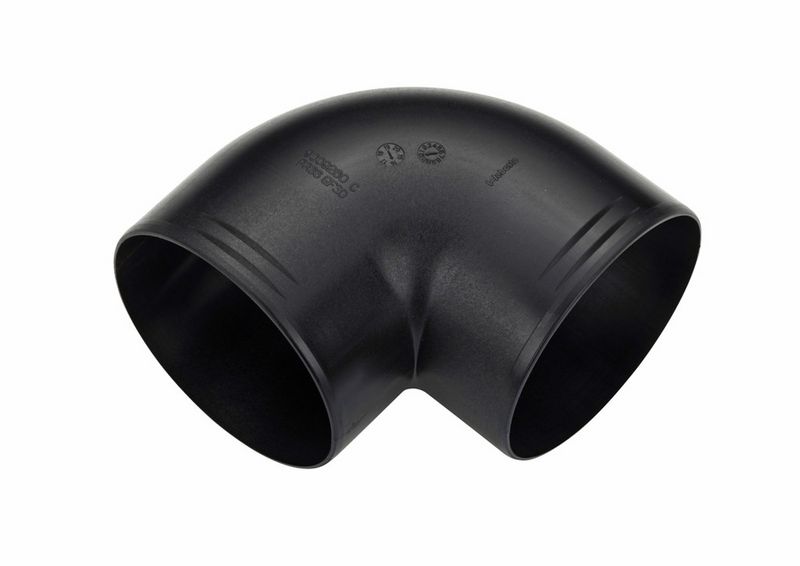 Canal de aer WEBASTO Elbow D90, plastic, black 1320706A