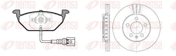 Комплект гальма, дискове гальмо, Remsa 8633.10