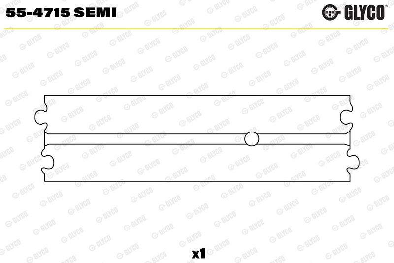 Coussinet+palier+bielle GLYCO 55-4715 SEMI