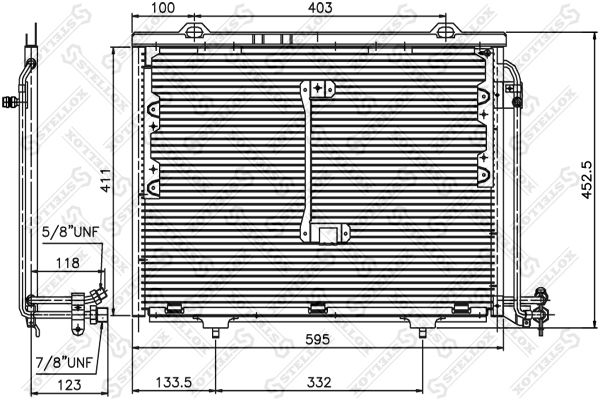 STELLOX kondenzátor, klíma 10-45128-SX