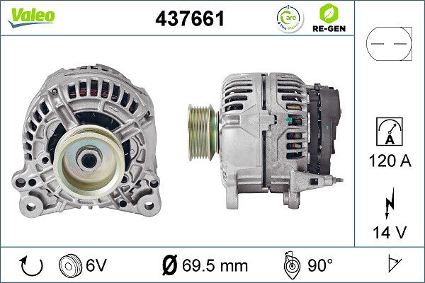 VALEO Dynamo / Alternator 437661