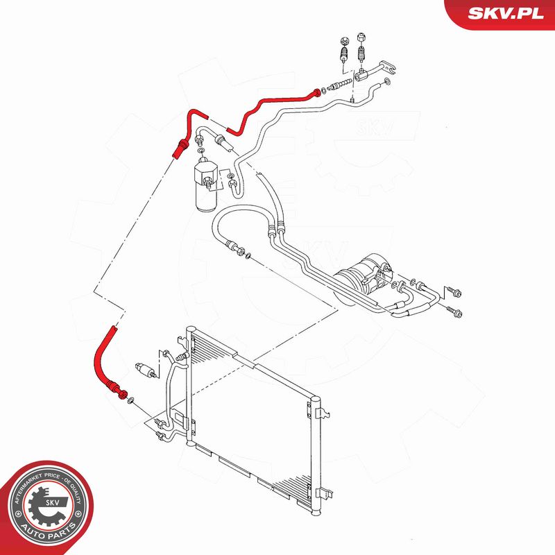 ESEN SKV 43SKV563 High/Low-pressure Line, air conditioning