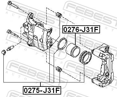 FEBEST 0276-J31F Piston, brake caliper