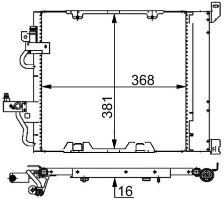 MAHLE kondenzátor, klíma AC 376 000S