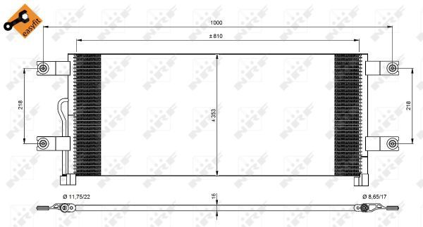 NRF 350074 Condenser, air conditioning