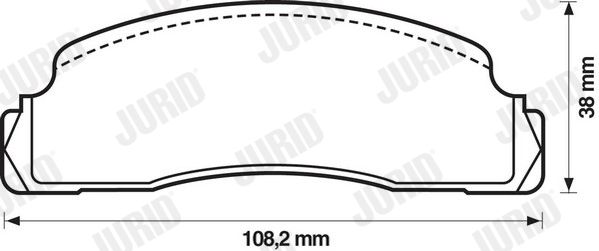 Комплект гальмівних накладок, дискове гальмо, Jurid 571244D