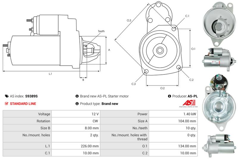 AS-PL S9389S Starter