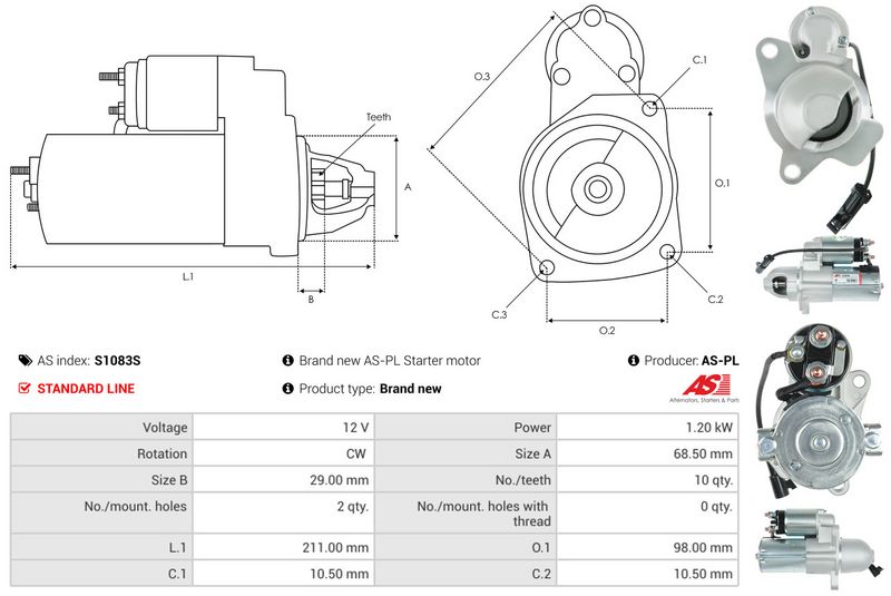 AS-PL S1083S Starter