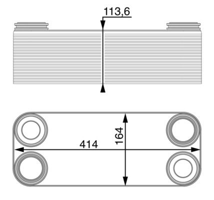 Product Image - Oliekoeler, automatische transmissie - CLC14000P - MAHLE