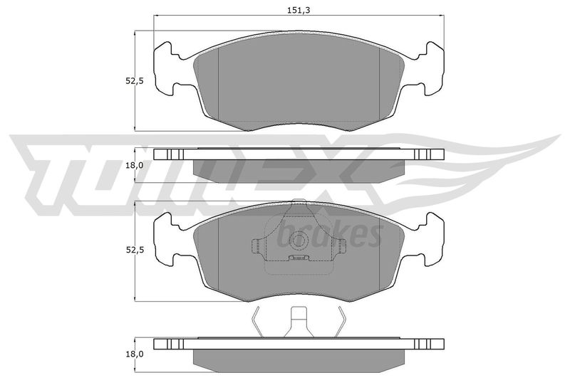 TOMEX Brakes fékbetétkészlet, tárcsafék TX 11-32