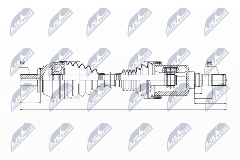 NTY hajtótengely NPW-VV-033