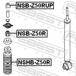 Розпірна трубка, амортизатор, Febest NSB-Z50RUP