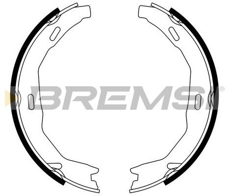 Комплект гальмівних колодок, стоянкове гальмо, Bremsi GF0317