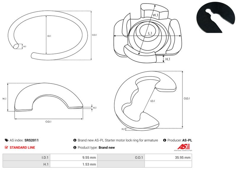 AS-PL SRS2011 Repair Kit, starter