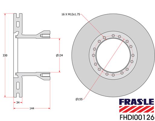 Brzdový kotouč FHDI00126