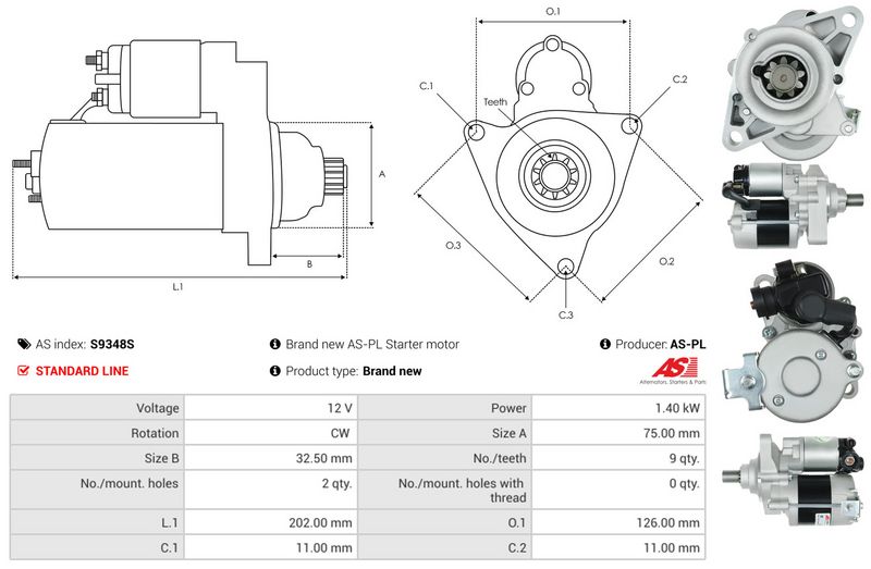 AS-PL S9348S Starter