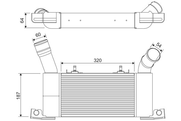 VALEO Intercooler, inlaatluchtkoeler 822910