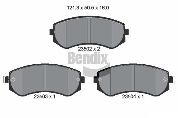 BENDIX Braking fékbetétkészlet, tárcsafék BPD1995