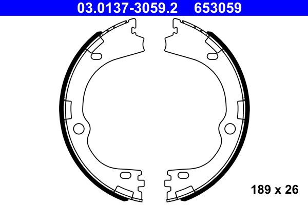 ATE Remschoenset, parkeerrem 03.0137-3059.2