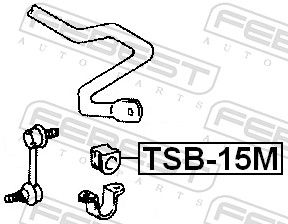 FEBEST TSB-15M Mounting, stabiliser bar