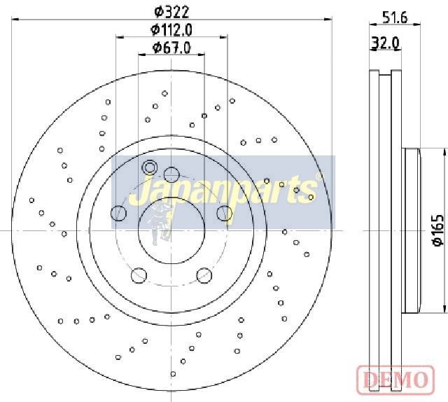 спирачен диск JAPANPARTS