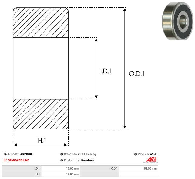 AS-PL ABE9018 Bearing