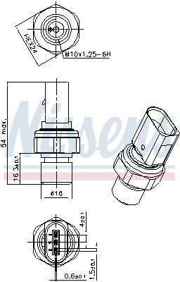 Датчик давления кондиционера VAG (Nissens)