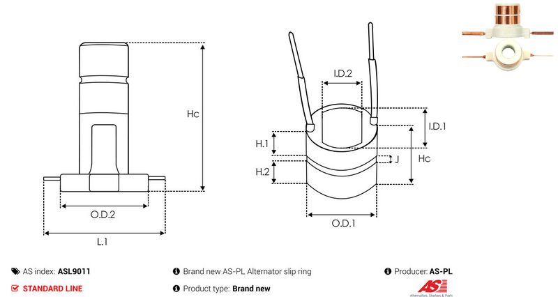 Rõngas, generaator, AS-PL ASL9011