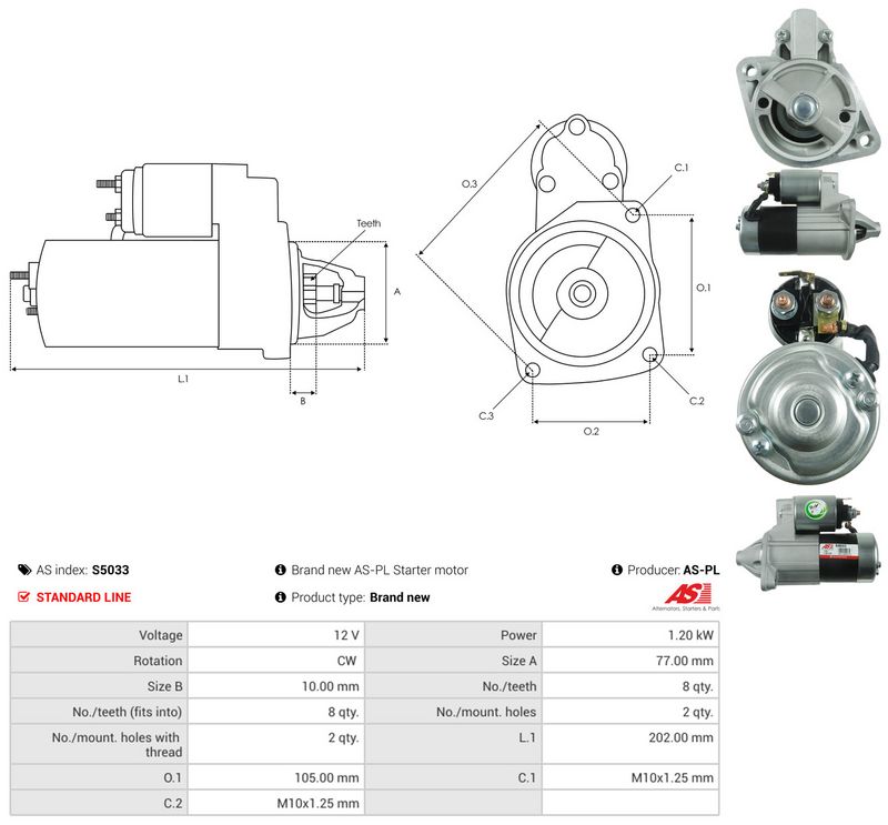 Starter, AS-PL S5033