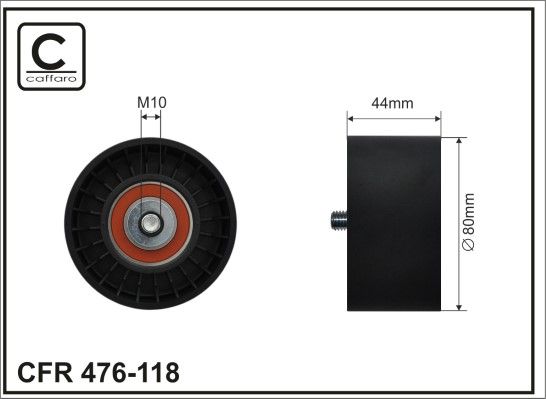 Натяжний ролик, поліклиновий ремінь, Caffaro 476-118